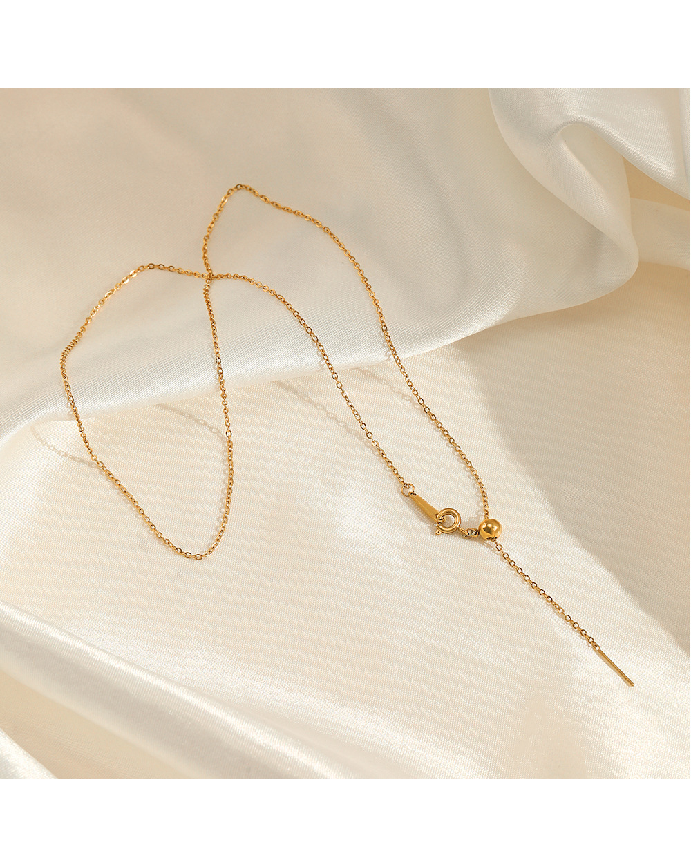 Simple Style Tassel Stainless Steel Plating Necklace_colorza_2