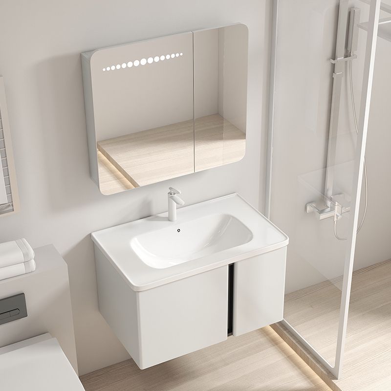 Aceite de acero inoxidable engrosada redondeado lavabo baño combinación simple lavado cerámica integrado Baño