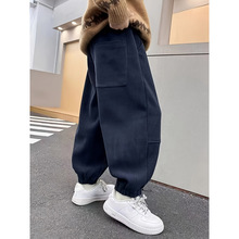 O 36272 Fleece thickened boys' pants ���޼Ӻ���ͯ�˶���