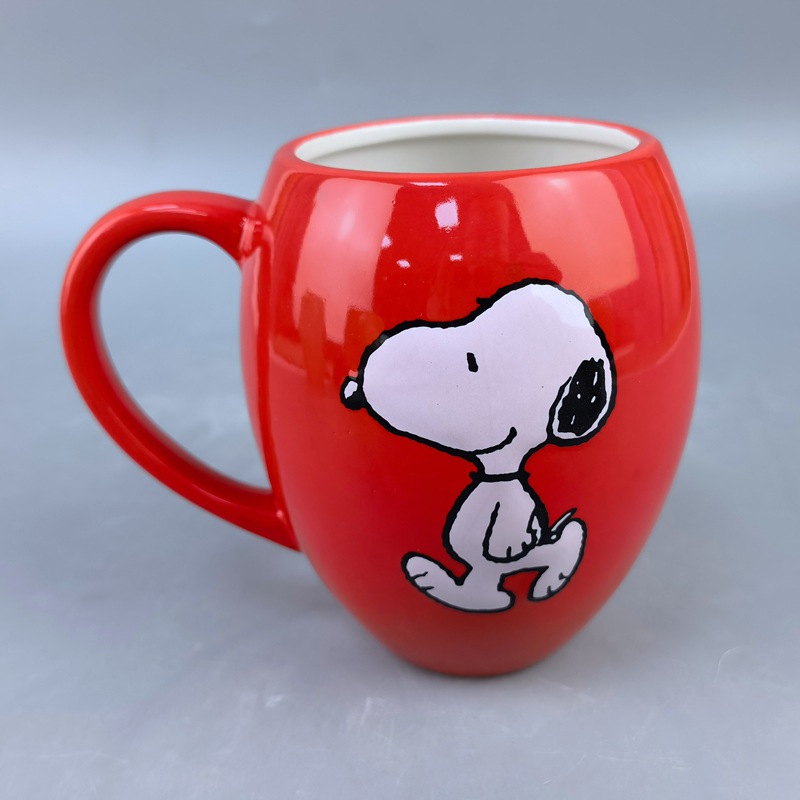 ins diseño coreano Snoopy casa taza de agua 3D cerámica estereoscópica taza de café taza de leche de desayuno
