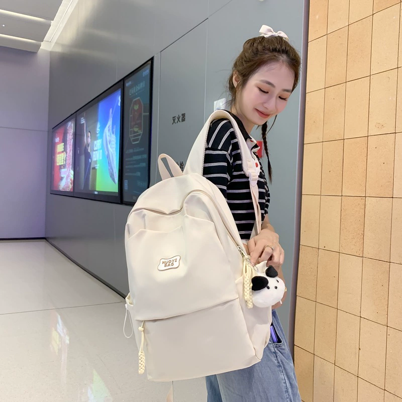 Cute fresh school bag for leisure, capacious backpack, 2023, Korean style, wholesale