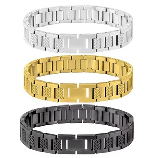 Titanium Steel Bracelet Big Crocodile Men's and Women's Adjustable Strap French Accessible Luxury 18K Gold Hot-Selling Bracelet with Packaging Box