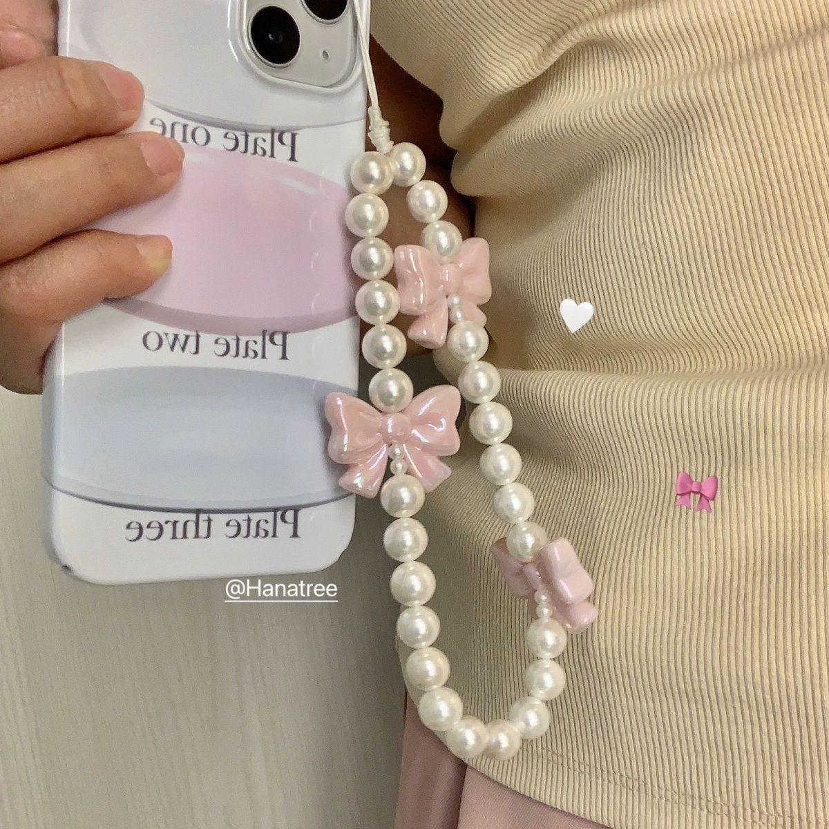 1 Piece Quantity 1 Piece Cute Bow Knot PVC Plastic Mobile Phone Chain