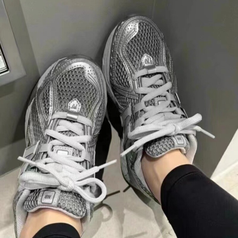 莆田ランニングシューズ NB1906 ホワイトシルバー通気性液体銀増強ダッドシューズ男性と女性のカジュアルスポーツシューズファッション|undefined