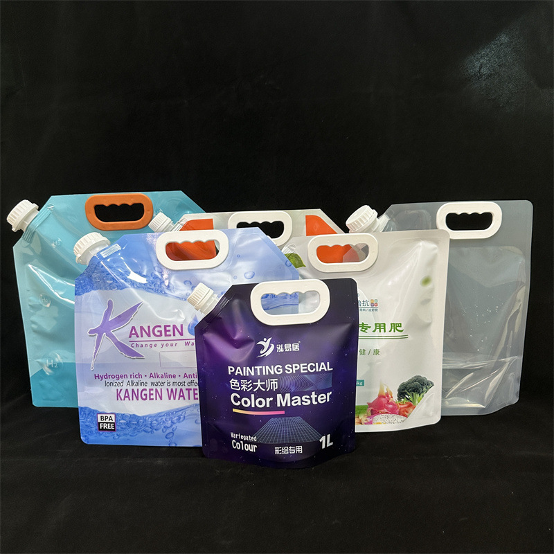 1.5L3升5L便携水袋食品级防漏手提啤酒富氢水锁氢吸嘴袋铝箔-阀门