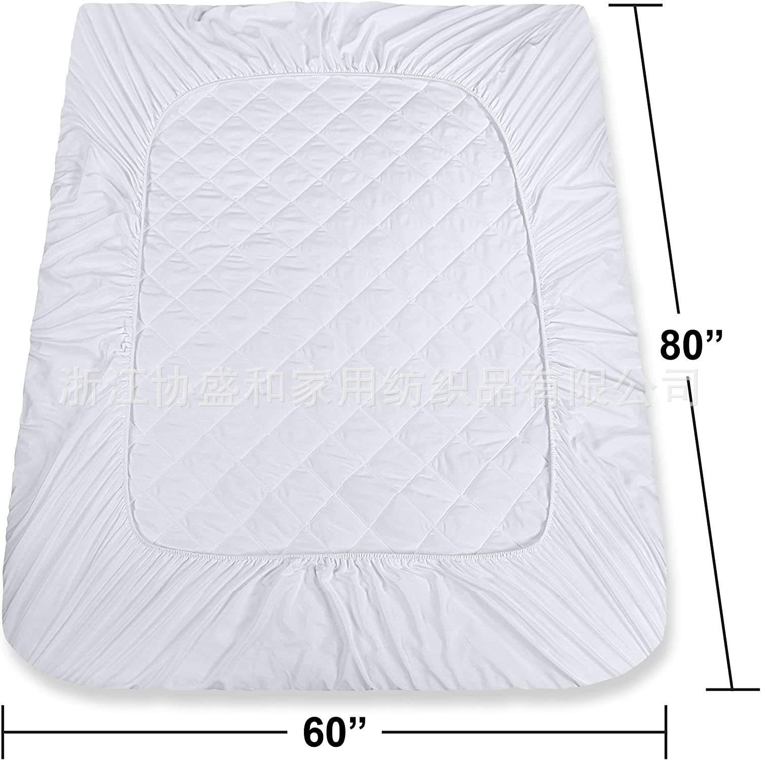 Suministro directo de fábrica de fibra de bambú cojín de cama suave cuatro estaciones estilo delgado con falda de cama cubierta protectora de fijación cubierta de mattress