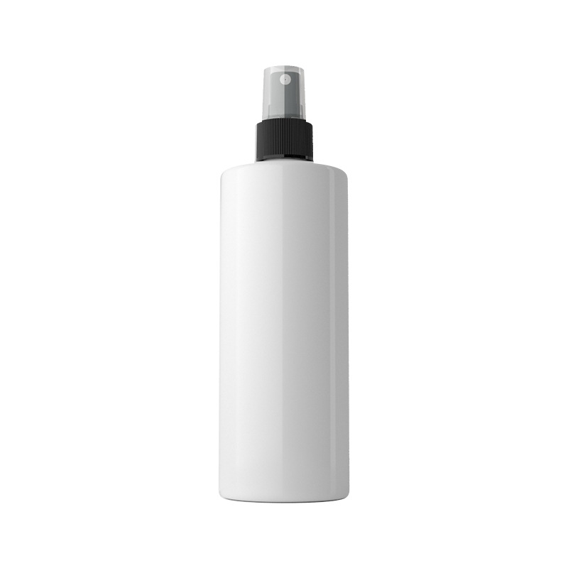 Botella de pulverización de hombro plano de 500ml Botella de pulverización de dilución cosmética de plástico PET botella de pulverización de desinfección de alcohol 84