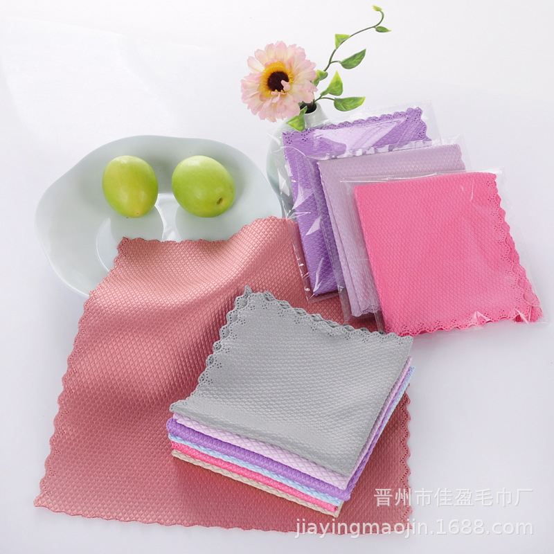 Dishcloth Scales Dishcloth kitchen Cleaning cloth Baijie cloth water uptake Hairfalling Mark Dishcloths