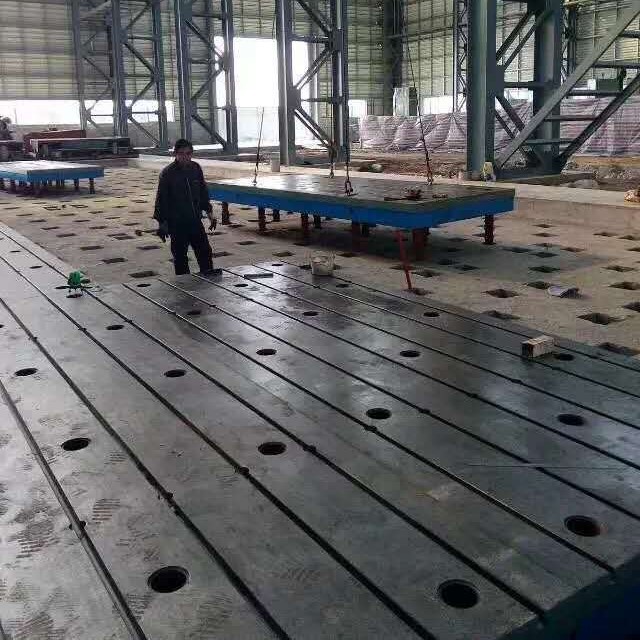 厂家现货铸铁检验焊接平板平台划线装配T型槽平板机床工作台恒博