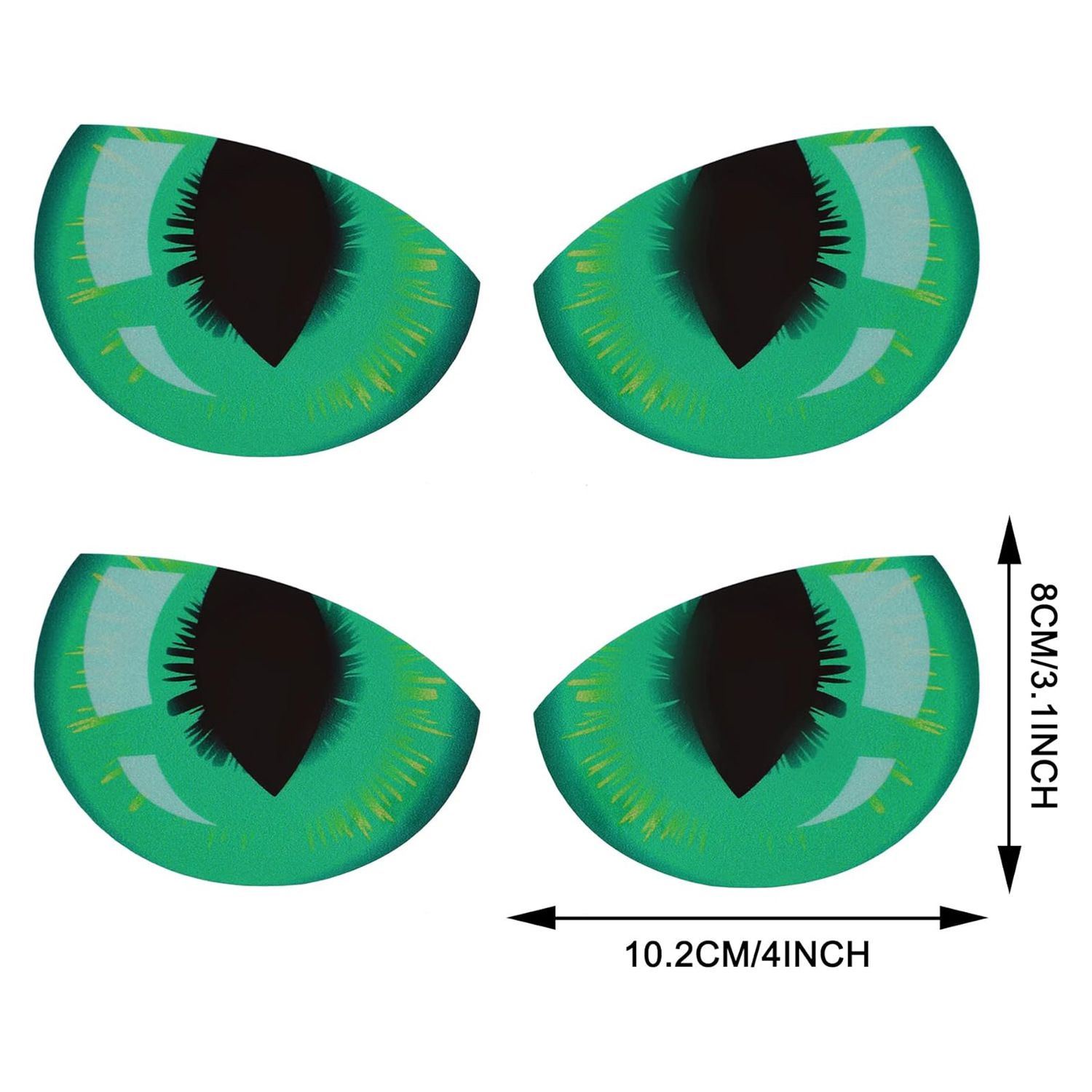 Amazon 3D estereoscopio auto espejo retrovisor pegatinas divertidas pegatinas de ojos decorativas resistentes al agua reflectantes