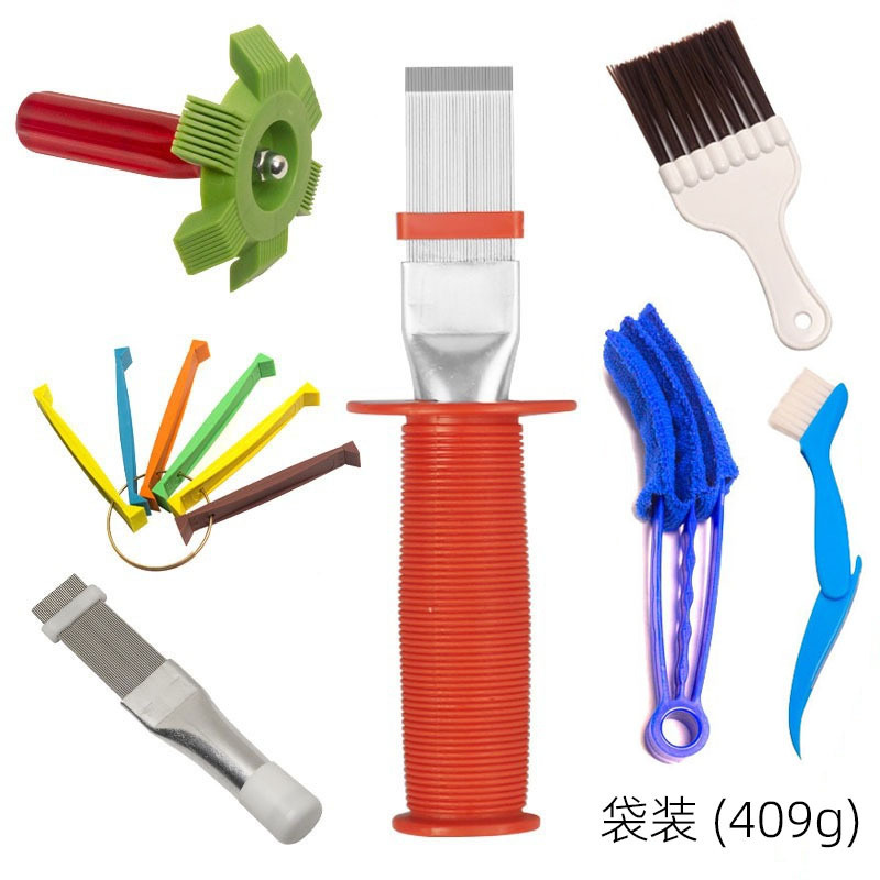 기타  7PC 갈색 머리/파란색 접힌/파란색 천 브러시+빨간색/흰색 금속 빗+녹색 날개/색상 빗  연마제