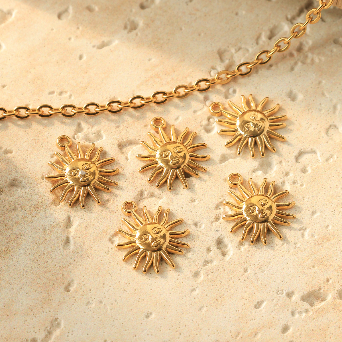 Sun Pattern 1 Piece 16 * 18 Mm 304 Stainless Steel Sun Pendant