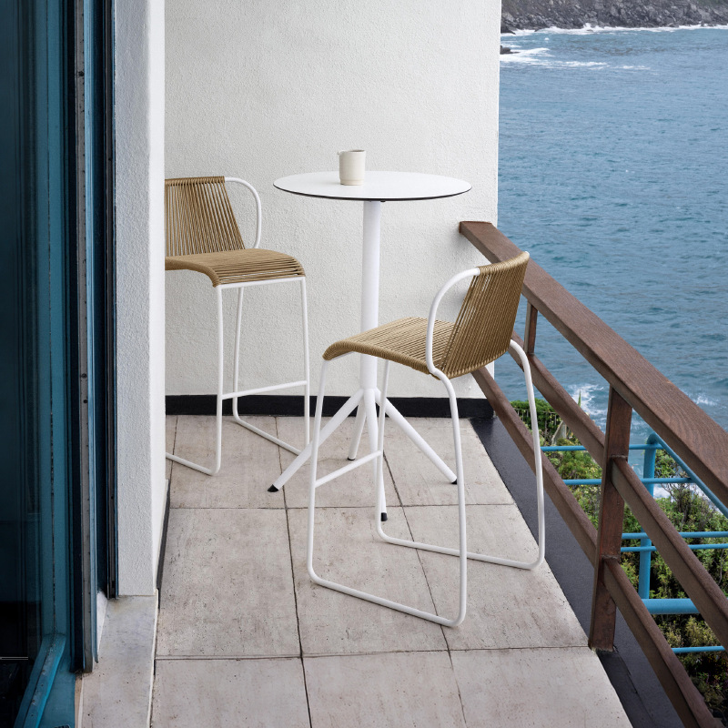 Al Aire Libre mesa y silla patio balcón jardín Villa ocio teca ratán silla combinación al aire libre Hotel ratán muebles