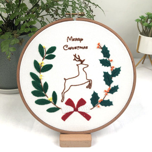 2021 Christmas embroidery diy handmade creative novice basic three-dimensional European embroidery material bag
