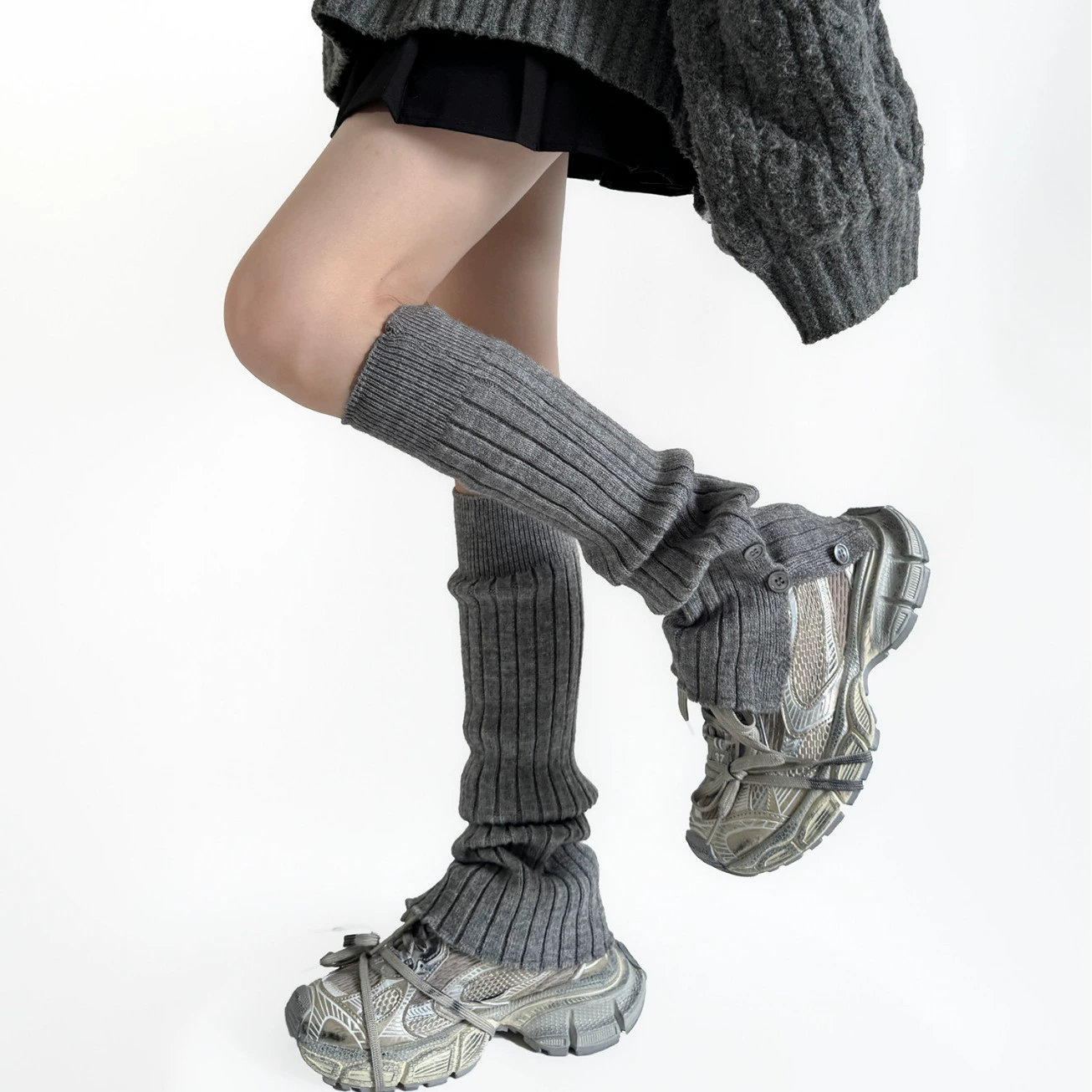 Демисезонные вязаные теплые gaiters, набор, американский стиль