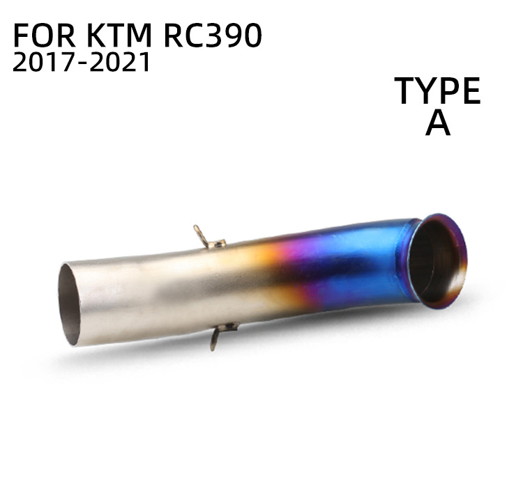 Suitable for Duke390Rc390 Exhaust Mid-Section, Stainless Steel Mid-Section Modified Duke390 Exhaust Pipe