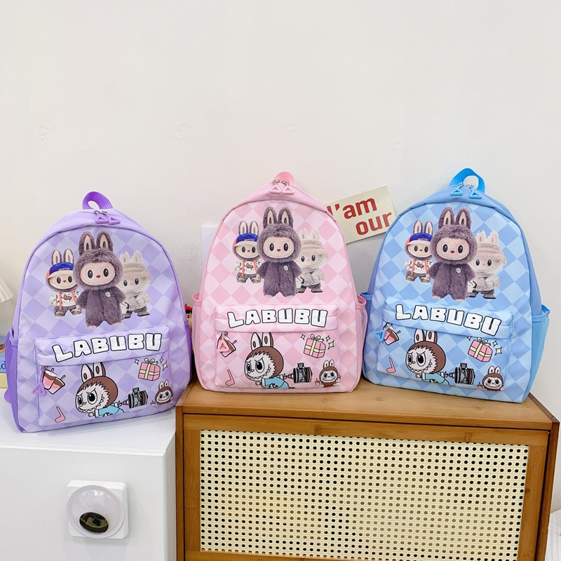 남학생 배낭 여성 핫 버블 마트 배낭 소년 1-2-3-4 학년 SCHOOLBAG LABUBU