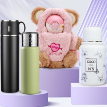 爆款高颜值316儿童保温杯女童带毛绒杯套水壶学生杯子吸管杯定制