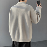 2026秋季青少年运动宽松圆领长袖针织衫厚款罗纹底摆透气腈纶，男装针织衫/毛衣，星座614