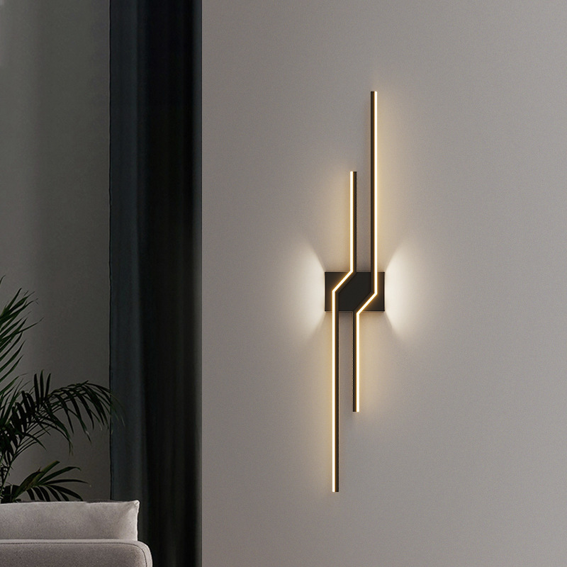 lámpara de pared de pared de lámpara de cama de dormitorio minimalista moderna creativa personalidad de la sala de estar TV de fondo lámpara de pared