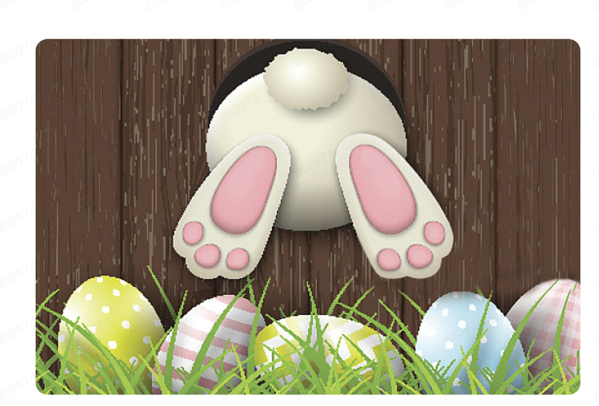 Easter theme carpet non-slip entrance door mat absorbent bathroom kitchen entrance floor mat_voghion.com