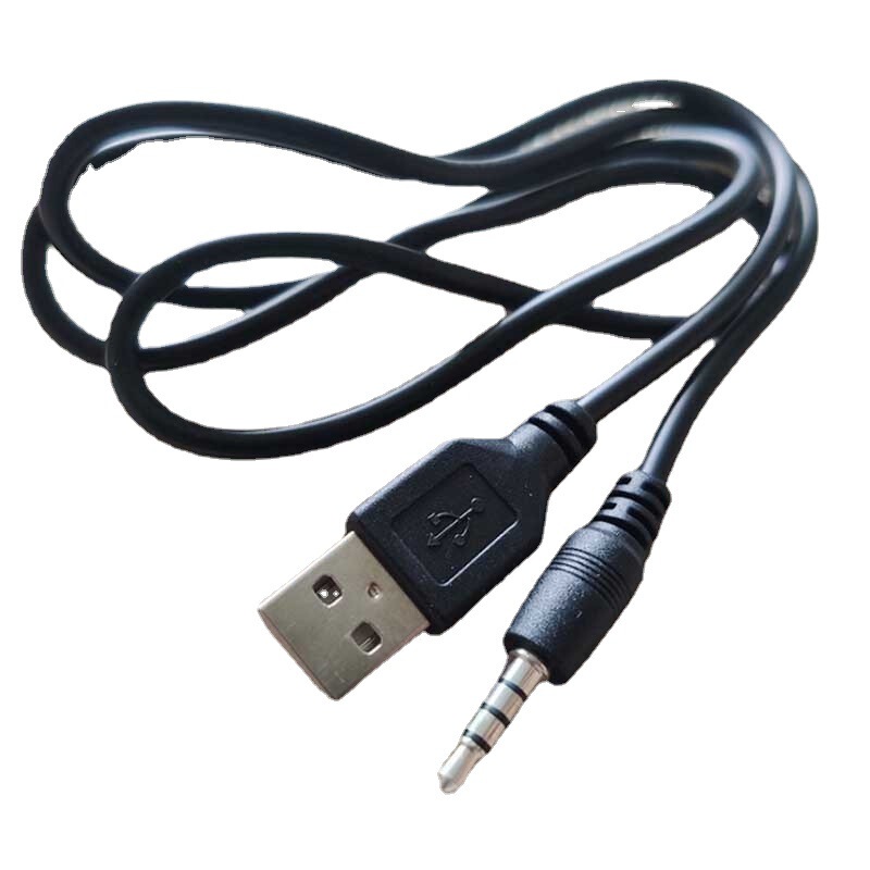 usb to 3.5mm earphone mouth audio round hole power cord mountain Xianke pea Mini Card speaker charging line