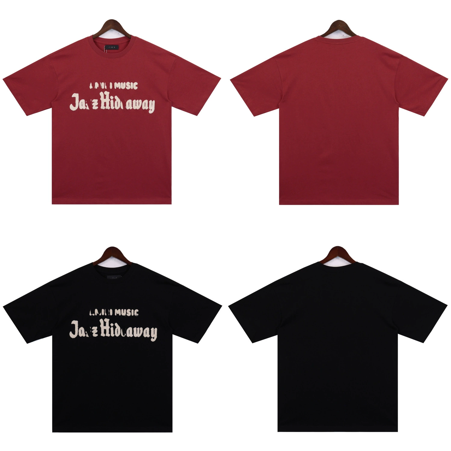 Трансграничная мужская и женская футболка AMIRI высокой версии с короткими рукавами и флокированными буквами, модная брендовая свободная повседневная футболка