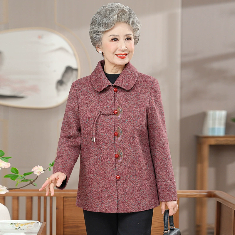 Старшие весенне-осенние пальто бабушки новый иностранный топ