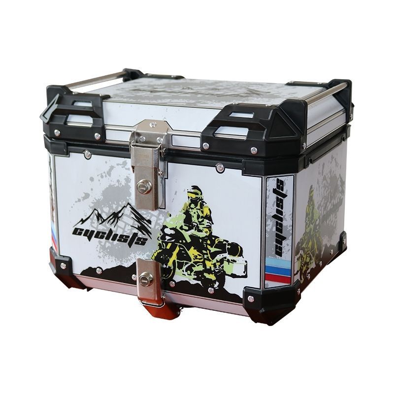 Motorcycle Rear Trunk, Electric Vehicle Trunk, Scooter Aluminum Alloy Trunk, Takeaway Insulated Box, Tool Box