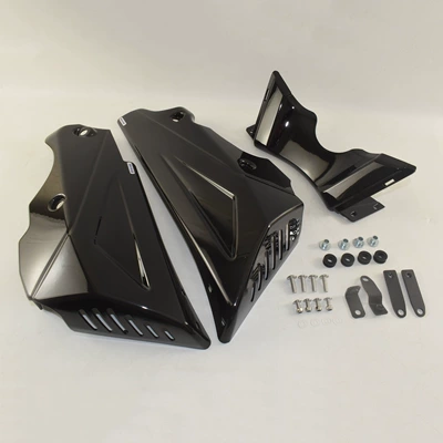 Suitable for Yamaha Xsr900 22-25 Modified Motorcycle Engine Lower Fairing Cover Belly Pan Chassis (Motorcycle frame) - black