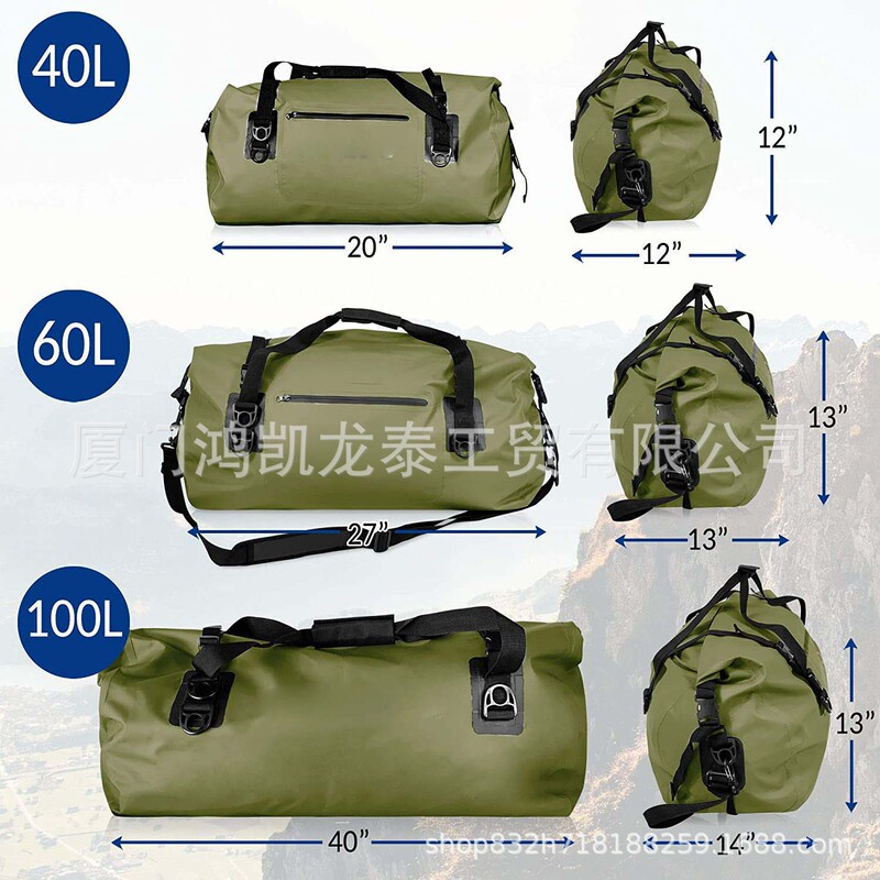 American Outdoor Waterproof Bag Travel Bag Large Capacity 100L180L Roll-Top Suitcase Hiking Horse Bag Fishing Bag American Outdoor Waterproof Bag Travel Bag Large Capacity 100L180L Roll-Top Suitcase Hiking Horse Bag Fishing Bag