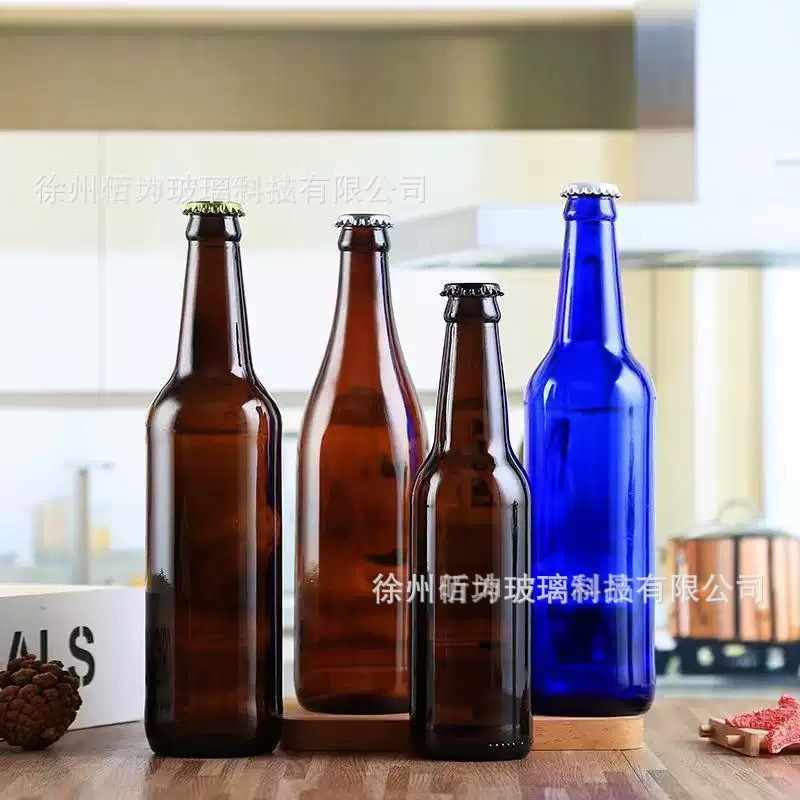 厂家批发茶色现货啤酒瓶玻璃棕色啤酒空瓶透明500ml汽水饮料瓶