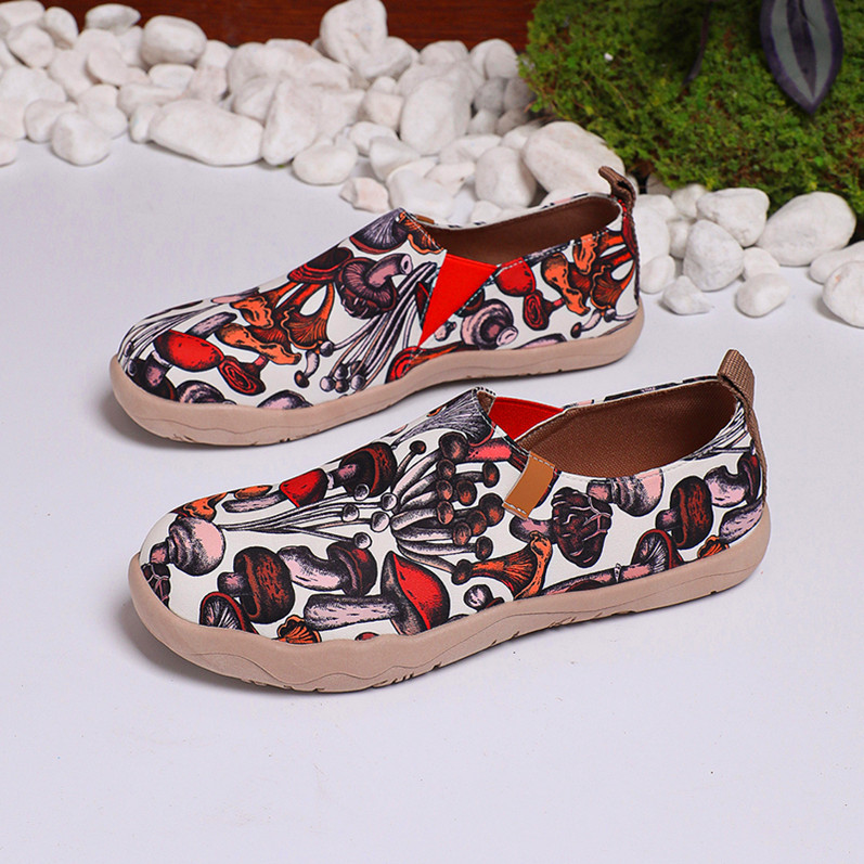 Women's Casual Flower Mushroom Round Toe Canvas Shoes display picture 7