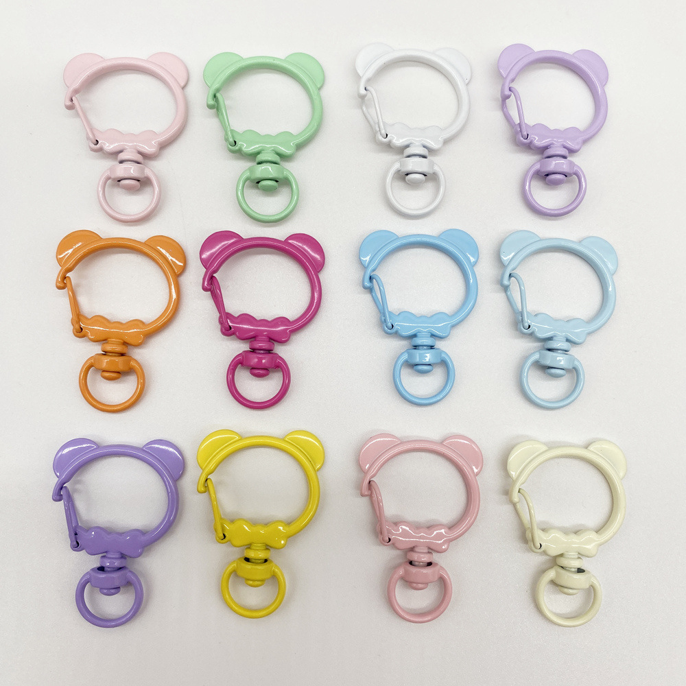 塗装済みスプリングバックル、塗装済みスプリングリング、特殊形状ハートキーホルダー、DIY手作りアクセサリーパーツ、ペンダント、車の鍵