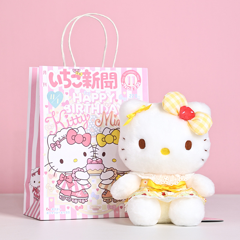 Auténtico peluche de Hello Kitty, muñeca de Hello Kitty, regalo para niñas, regalo de cumpleaños