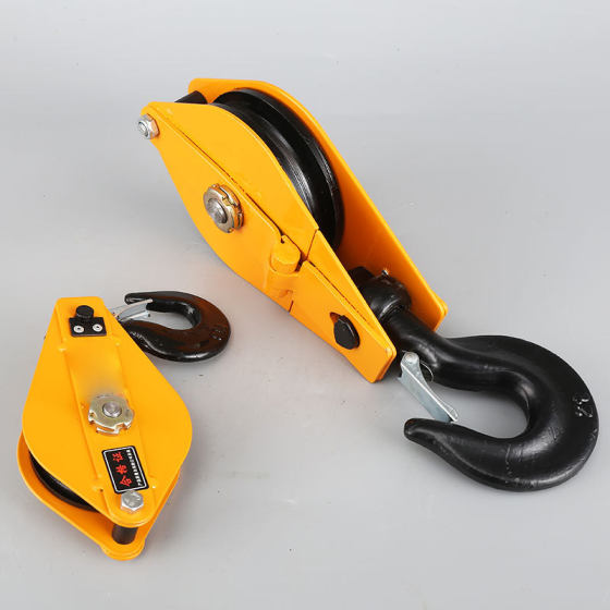 Wholesale 10 ton lifting pulley two-wheel three-wheel lifting pulley labor-saving pulley hook 0.5T -50t pulley block