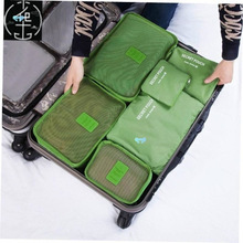 Local stock 6Pcs Waterproof Travel Bags Clothes  Luggage Org