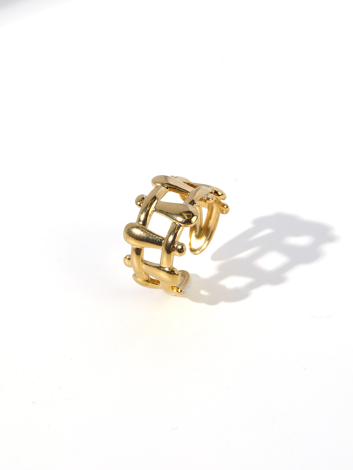 10g Weight Open Rings Classification 1 Piece Quantity Holiday, Daily Occasion 304 Stainless Steel Material Starfish, Heart Shape Pattern Unisex Gender Plating Design Retro Style Wholesale Jewelry Retro Starfish Heart Shape 304 Stainless Steel Plating Open Rings 5