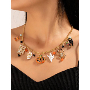 V 29189 Halloween Pumpkin Ghost Alloy Bracelet �f�}�ϹϺϽ�
