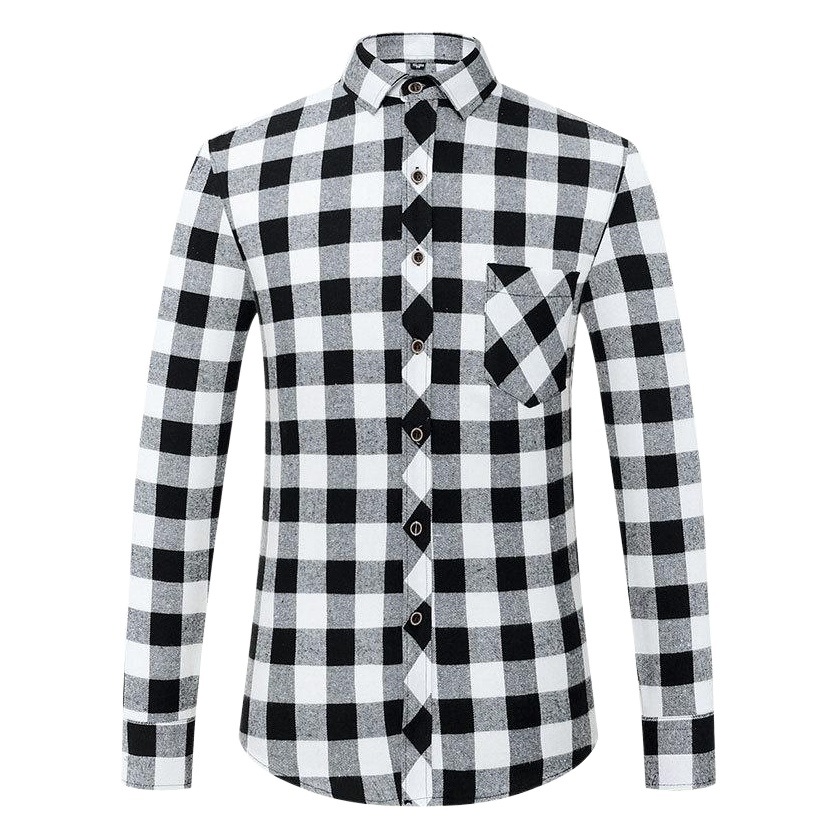 2020 primavera AliExpress nueva camisa a cuadros cepillados para hombres camisa a cuadros de franela casual entrega de una pieza