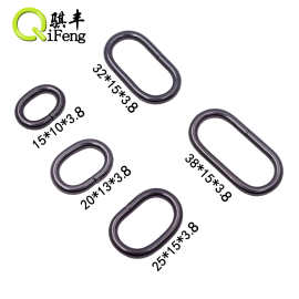 骐丰 铁线铁圈椭圆环蛋扣箱包五金配件肩带连接扣 铁丝旦扣织带扣