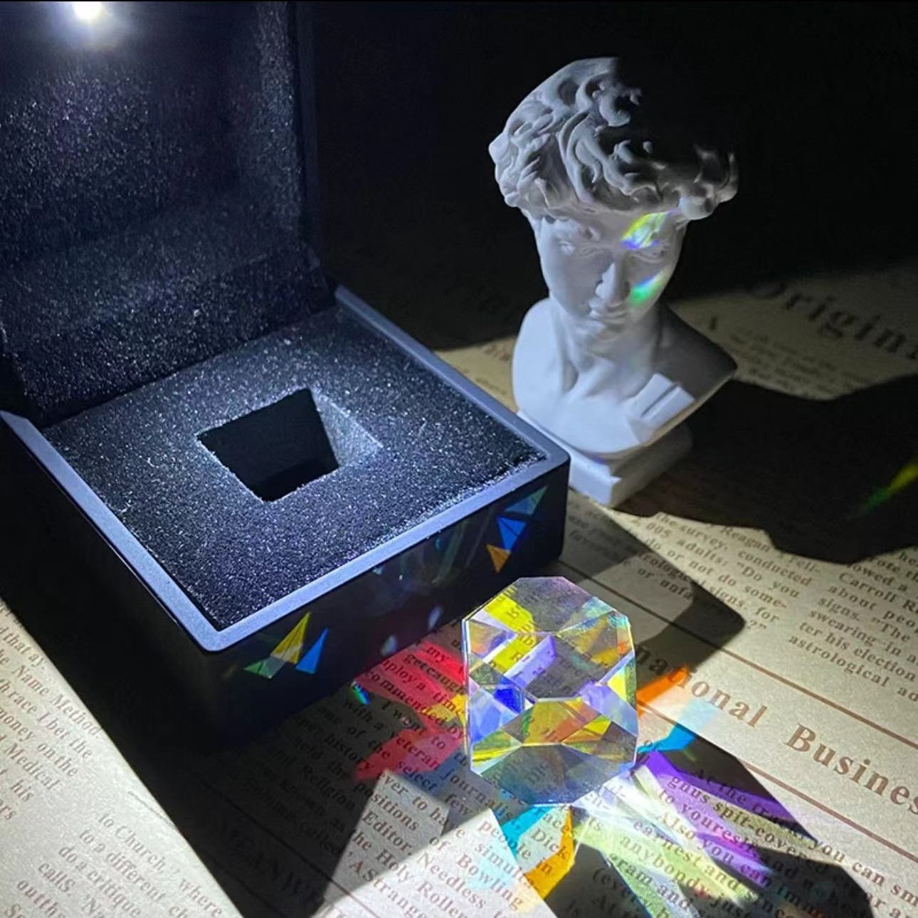 Sun Catcher combinación de colores Prisma Cubo Luz colorido refracción galvanoplastia decoración escritorio sol mujer regalo cumpleaños