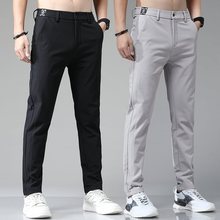 夏季薄款休闲裤男速干西裤韩版潮流直筒宽松时尚百搭长