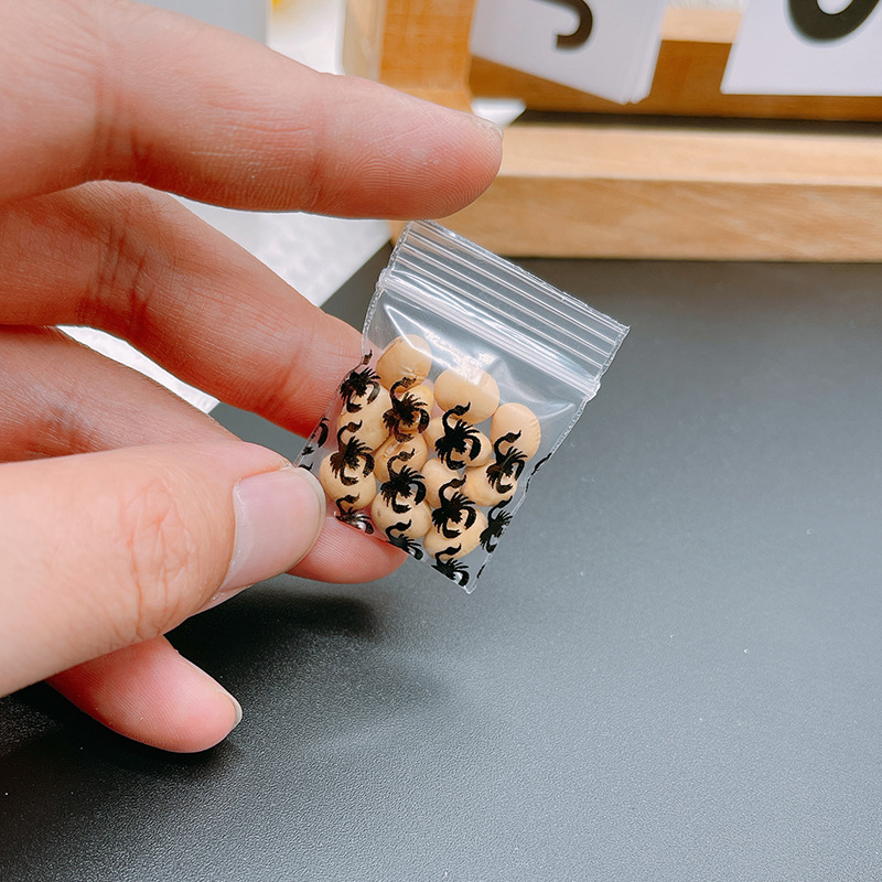 Plástico PE ziplock bolsa lindo tamaño pequeño color Apple impresión mini sellado bolsa transparente bolsa de embalaje bolsa de hueso sellado