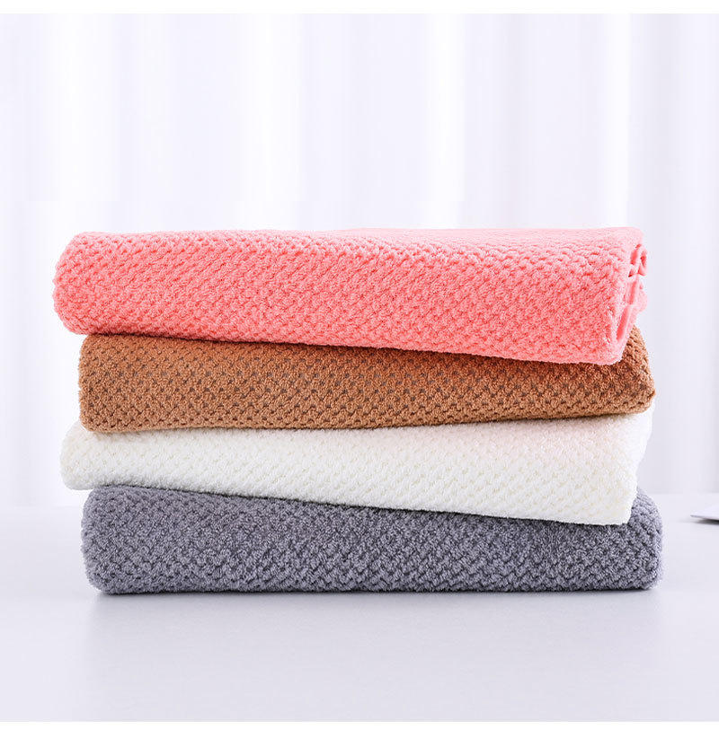 Coral velvet pineapple bath towels for home daily use, double-sided children's soft skin-friendly water-absorbent quick-drying towel for face washing and bathing