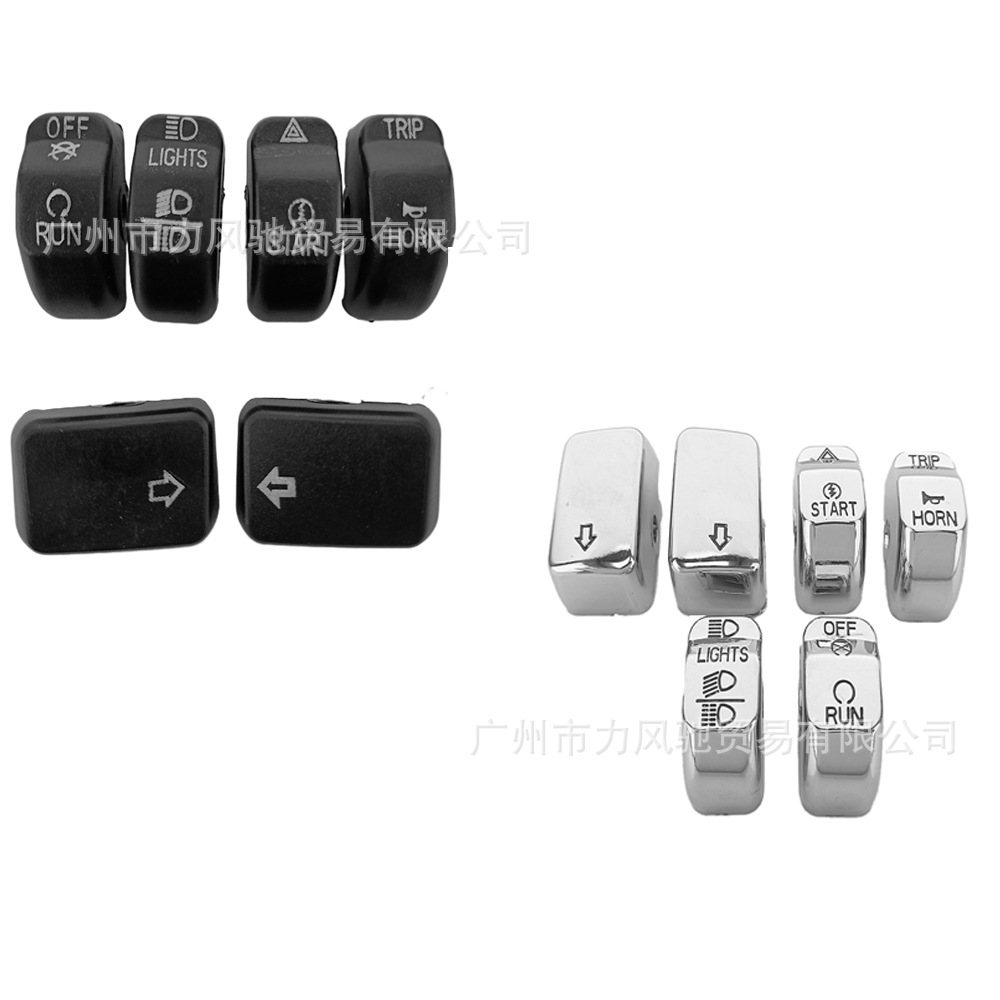 Botones de interruptor izquierdo y derecho para Harley XL883/1200 Dyna Softail Road King