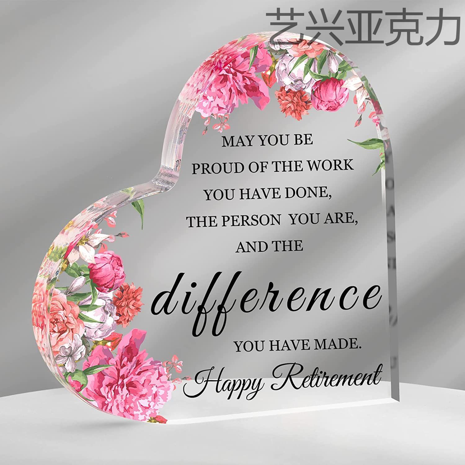 ins风拍照辅助道具爱心礼品水晶亚克力透明几何心形摆件装饰品