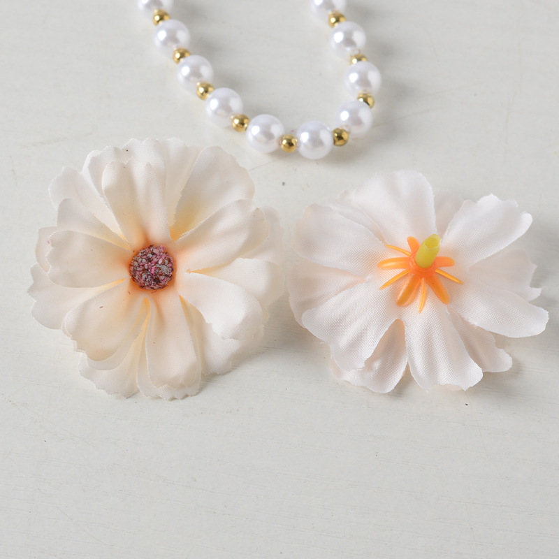 Pequeño crisantemo pequeña margarita flor artificial hecha a mano flor retró joyería de cabello pinza flor decoración ropa props de disparo