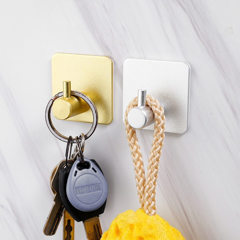 Cross-border hook, strong sticky hook, door coat hook, hardware coat hook, no punching, creative space aluminum metal coat hook