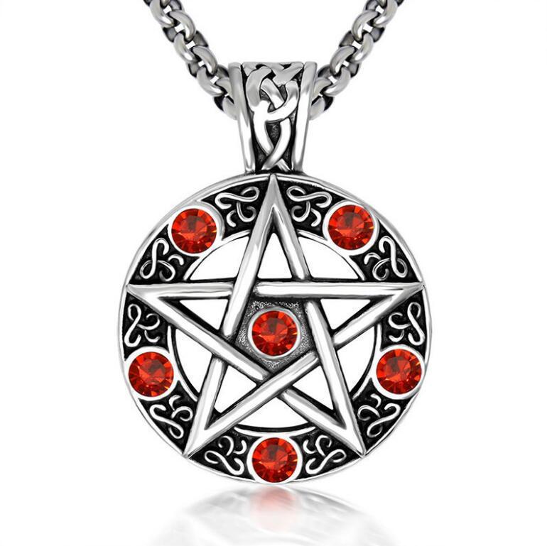 2023 Mysterious Power Universe Energy Five pointed Star Titanium Steel Pendant Men's and Women's Fashion Personality_voghion.com